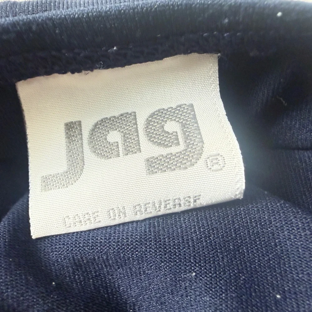JAG Blue and White Bikini Set EUC Size‎ Medium Buckle Accent Beach Resortwear